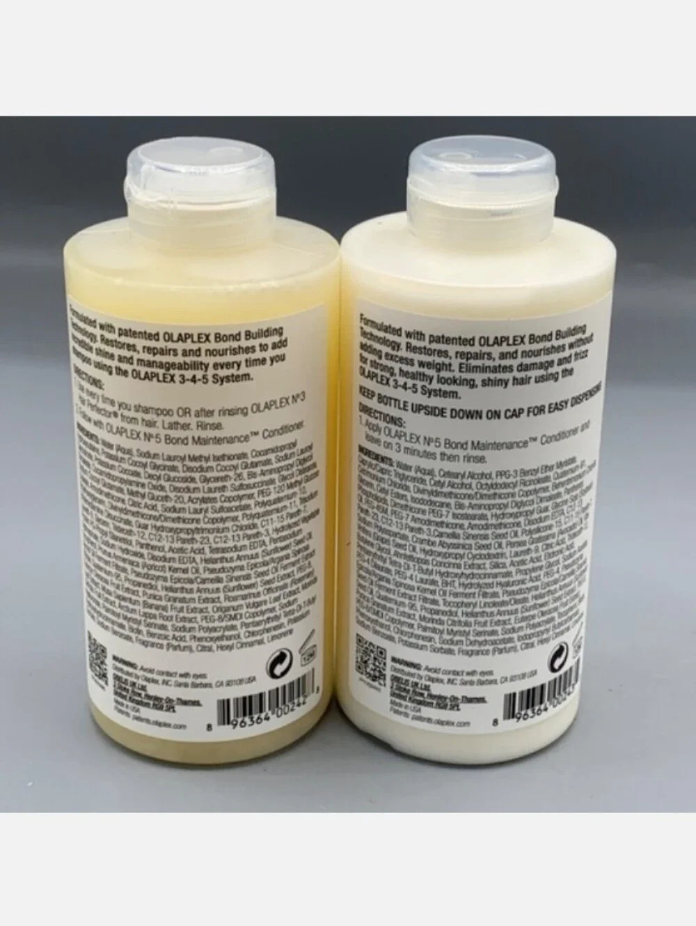 Olaplex Shampoo And Conditioner Bonding Number 4 And No 5 Set Full Size 8.5 Oz